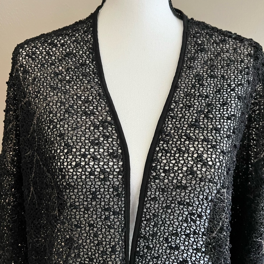 CLARA SUNWOO Crochet Foil Jacket, Size Large